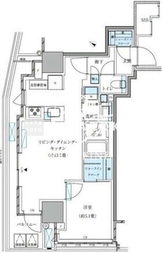 パークアクシス五反田スカイタワー 907 間取り図