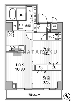 エスレジデンス目黒大岡山ブレサ 204 間取り図