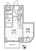 エスレジデンス目黒大岡山ブレサ 302 間取り図