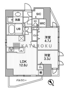 エスレジデンス目黒大岡山ブレサ 701 間取り図