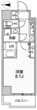 パークプライム南千住2 402 間取り図