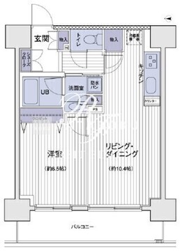 エスティメゾン大島 1406 間取り図