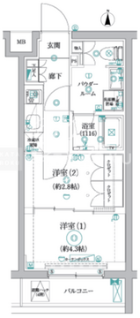 アルコバレーノ北赤羽 207 間取り図