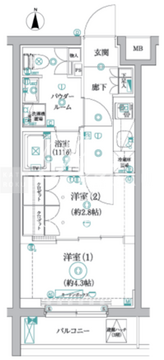 アルコバレーノ北赤羽 208 間取り図