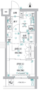 アルコバレーノ北赤羽 307 間取り図