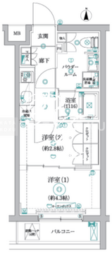 アルコバレーノ北赤羽 311 間取り図