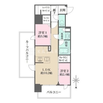 シーズンフラッツ杉並井草 702 間取り図