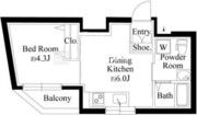 ジュネス北千住S 201 間取り図