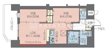 プレジオ西日暮里ノース 201 間取り図