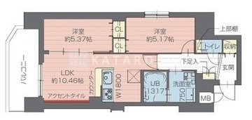 プレジオ西日暮里ノース 203 間取り図