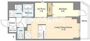リテラス錦糸町ウエスト 1002 間取り図