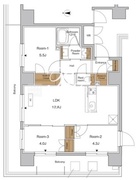 RJRプレシア王子神谷 611 間取り図