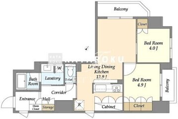OC RESIDENCE OCHANOMIZU 1001 間取り図