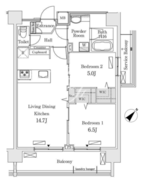 リッジ豊洲 404 間取り図