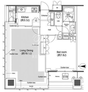 品川グラスレジデンス 1212 間取り図