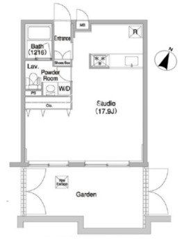 コンフォリア学芸大学 104 間取り図