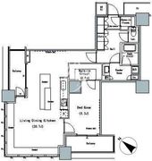 ザ・東京タワーズミッドタワー 1117 間取り図
