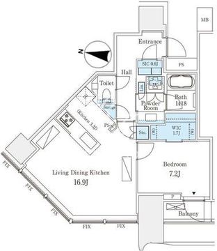 パークコート渋谷ザタワー 1905 間取り図