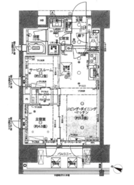 ピアース渋谷ウエスト 405 間取り図