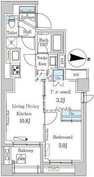 パークアクシス吾妻橋 704 間取り図