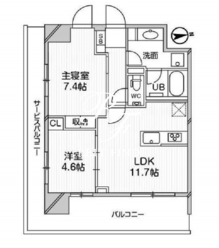 M白金台 404 間取り図