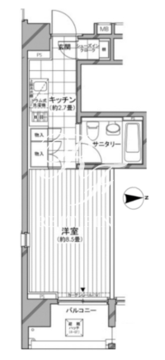 カスタリア麻布十番七面坂 408 間取り図