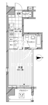 カスタリア麻布十番七面坂 608 間取り図
