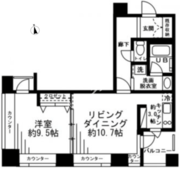 レジディアタワー麻布十番 1304 間取り図