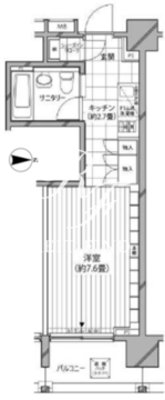 カスタリア麻布十番七面坂 803 間取り図
