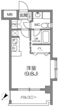 ルクレ森下レジデンス 205 間取り図