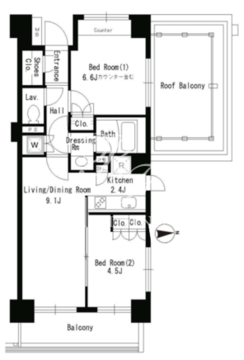 パークアクシス文京ステージ 515 間取り図