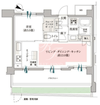 ブリリア旗の台 409 間取り図