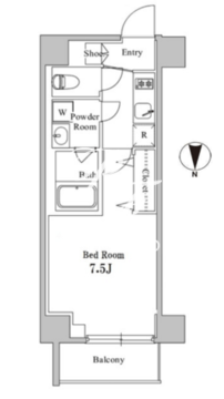 オーキッドレジデンス上野稲荷町2 801 間取り図