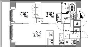 エスレジデンス浅草 902 間取り図
