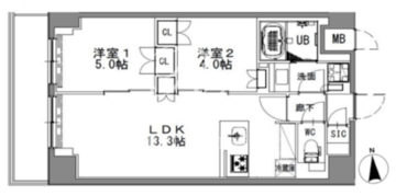 エスレジデンス浅草 1001 間取り図