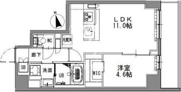 エスレジデンス浅草 606 間取り図
