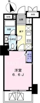 レジディア高輪桂坂 204 間取り図