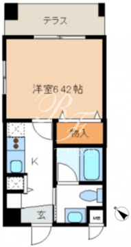 レジディア新川 402 間取り図