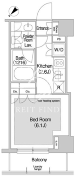 コンフォリア日本橋人形町イースト 1002 間取り図