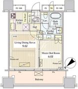 パークコート千代田富士見ザタワー 507 間取り図