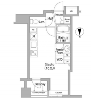 コンフォリア銀座イースト 606 間取り図