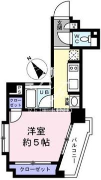 レジディア恵比寿3 206 間取り図