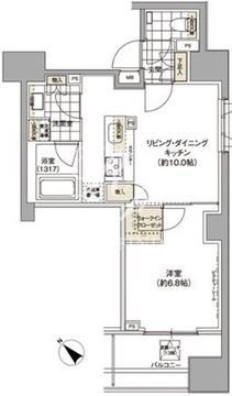 パークハビオ武蔵小山 1403 間取り図