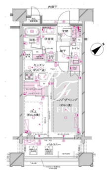 オーパスレジデンス銀座イースト 402 間取り図