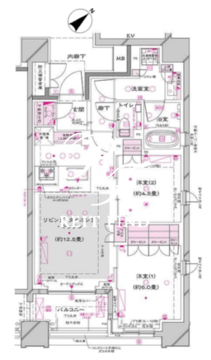 オーパスレジデンス銀座イースト 1201 間取り図