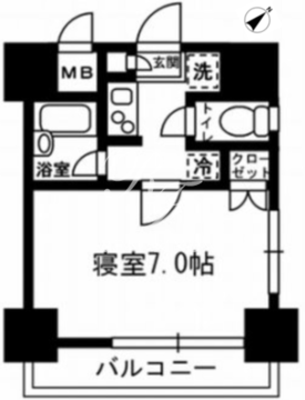 レジディア月島3 1006 間取り図