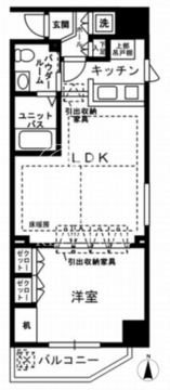 レジディア上野御徒町 809 間取り図