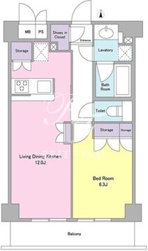 シティカレント代官山 308 間取り図