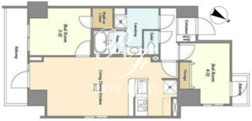 ラペルラ岩本町 804 間取り図