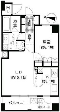 ガーネットコート四谷 905 間取り図